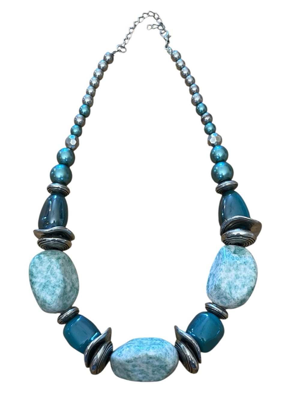 Chunky Blue Statement Necklace